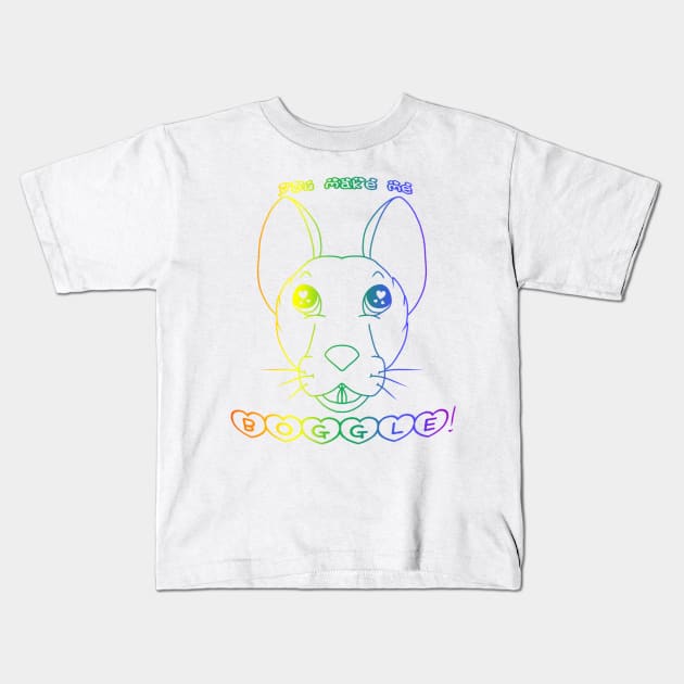 You Make Me Boggle! (Rainbow Version) Kids T-Shirt by Rad Rat Studios